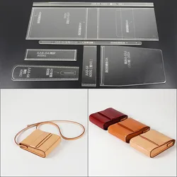 Acrylic Leather Handbag Template for DIY Hobby, Shoulder Bag, Leathercraft Pattern, 1 Set