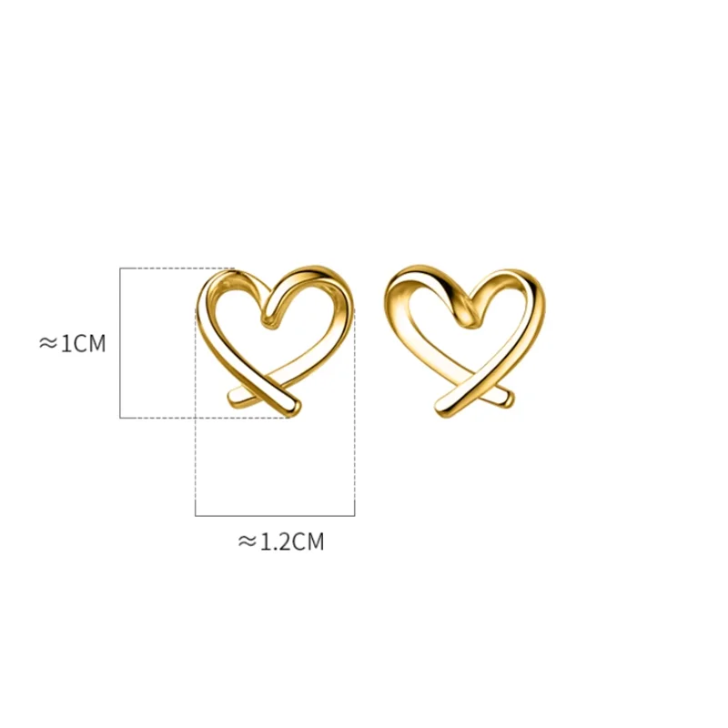 KAMIRA 925 Sterling Silver Fashion Elegant Love Ear Clips Earring for Women Banquet Non-Piercing Heart Ear Clips Wedding Jewelry