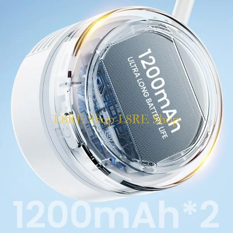 L8RE Portable Travel Fan USB Neck Hanging Small Fan Rechargeable Fan Cooling Fan ABS Texture Suitable for Own Cooling