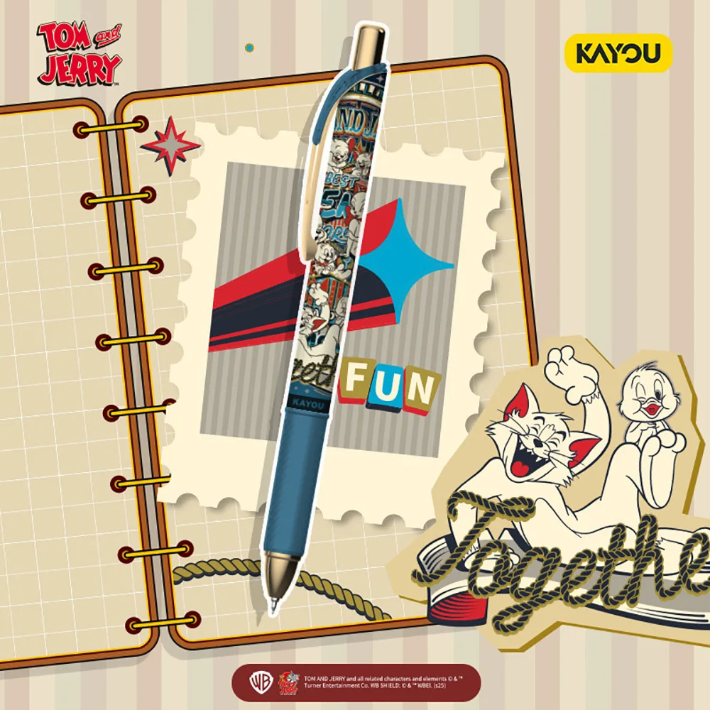 Kayou Original Tom und Jerry Schreibwaren-Überraschungsbox Kreative Hochästhetische Nachfüllbare Gelstift-Set für Schüler Bürobedarf Geschenke