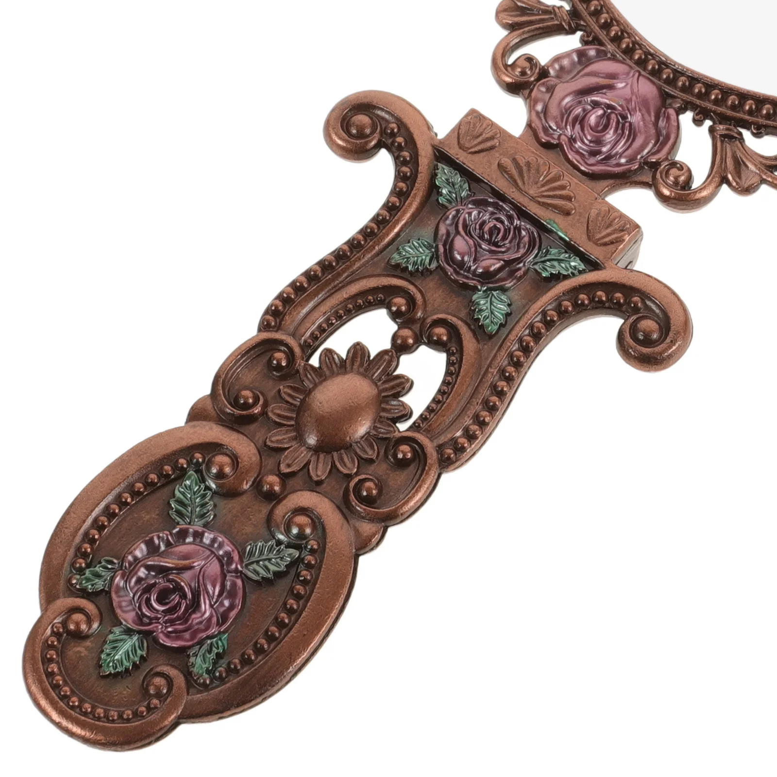 

Compact Retro Handheld Makeup Mirror Zinc Alloy Foldable Small Travel Mirror for Women Girls Teens Makeup Mirrors