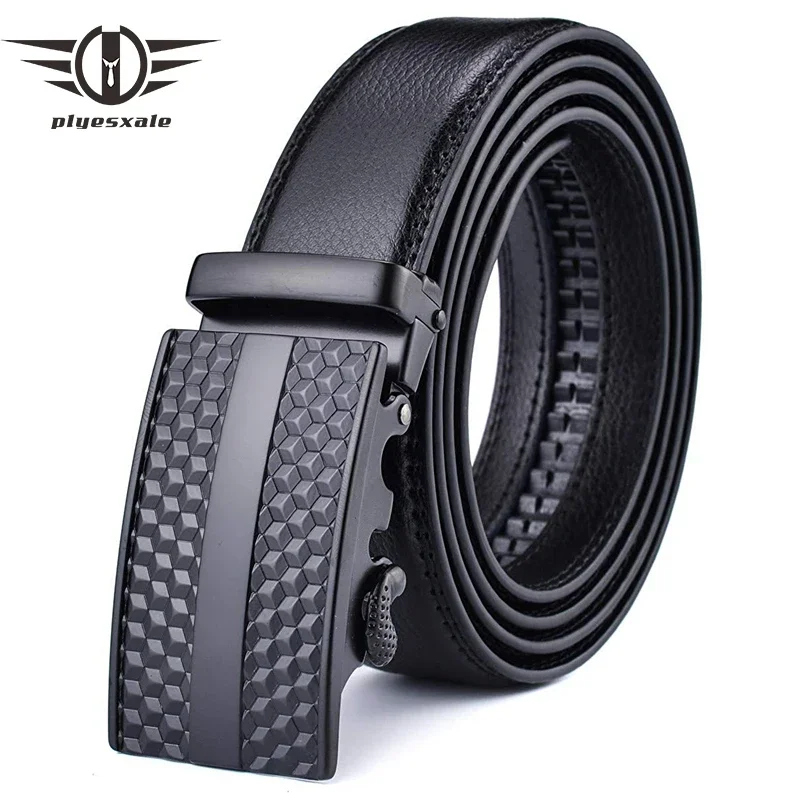 

Plyesxale Brand Top Cow Genuine Leather Belts For Men Automatic Buckle Ratchet Belt Luxury Cinturon Hombre Ceinture Homme G78