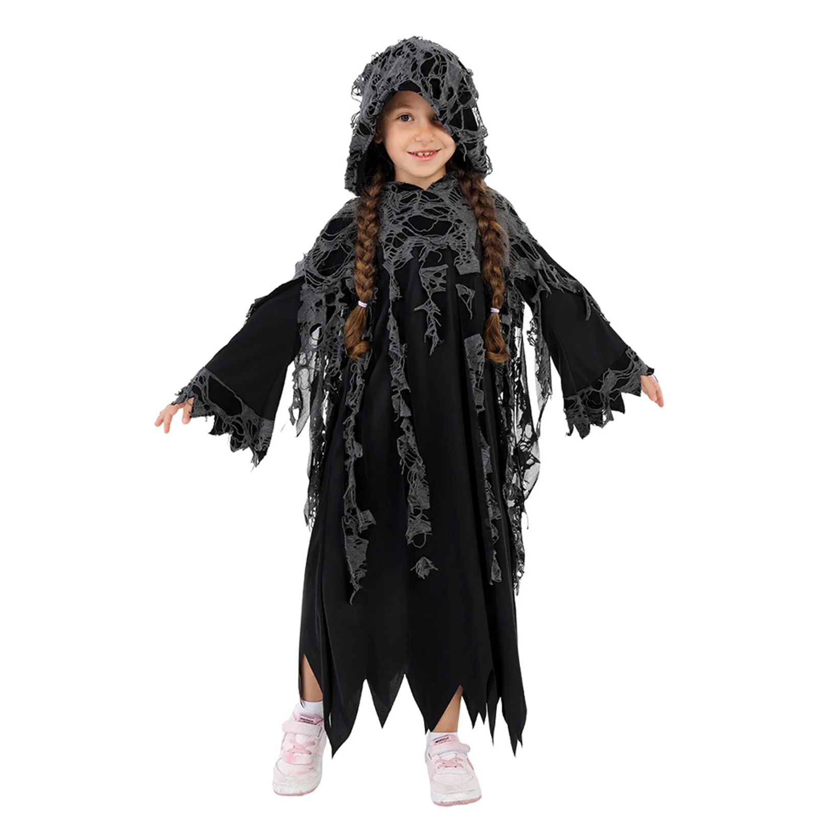 Grim Reaper Cosplay Kostuum Grim Reaper Zwarte Mantel Sikkel Prop Halloween Kostuum Carnaval Feest Vakantiegeschenken