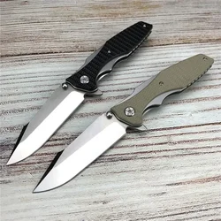 High Quality 0393 Outdoor Folding Knife Ball Bearing G10 Handle Pocket Knife Tactical Hunting Camping Knives Free Gift Box