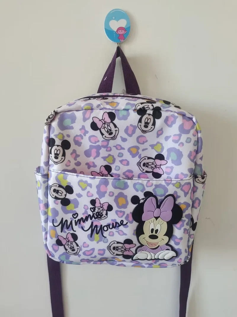 Disney Cute Mickey and Minnie Children's Backpack Girls Cartoon Print Large Capacity Book Storage Kindergarten Baby School Bag