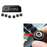 TPMS Car Tire Pressure Alarm Monitoring System Wireless Solar Power 6 Sensors