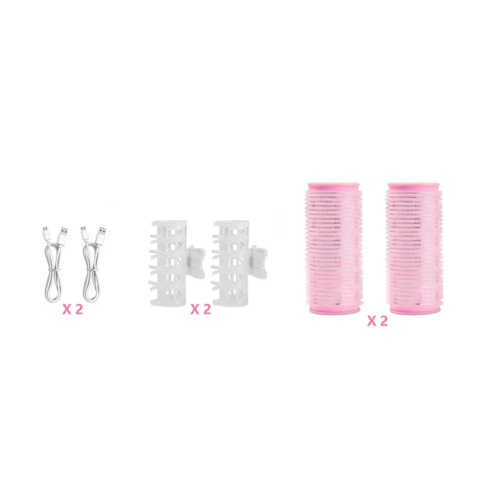 

Rechargeable Electric Hair Rollers with Auto Shutoff DIY Hairstyles Mini USB Heated Bangs Roller Set Portable Bangs Curler