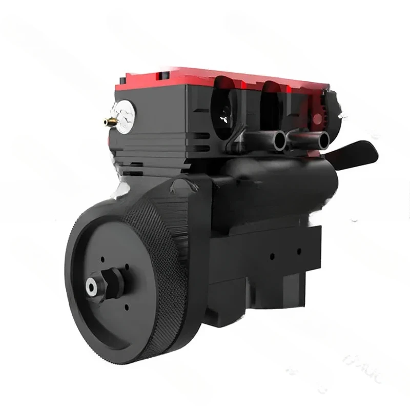 FS-L200AC 4 Stroke Air Cooled Engine 7cc Inline 2 Cylinder Nitro Internal Combustion Engine Model Kit