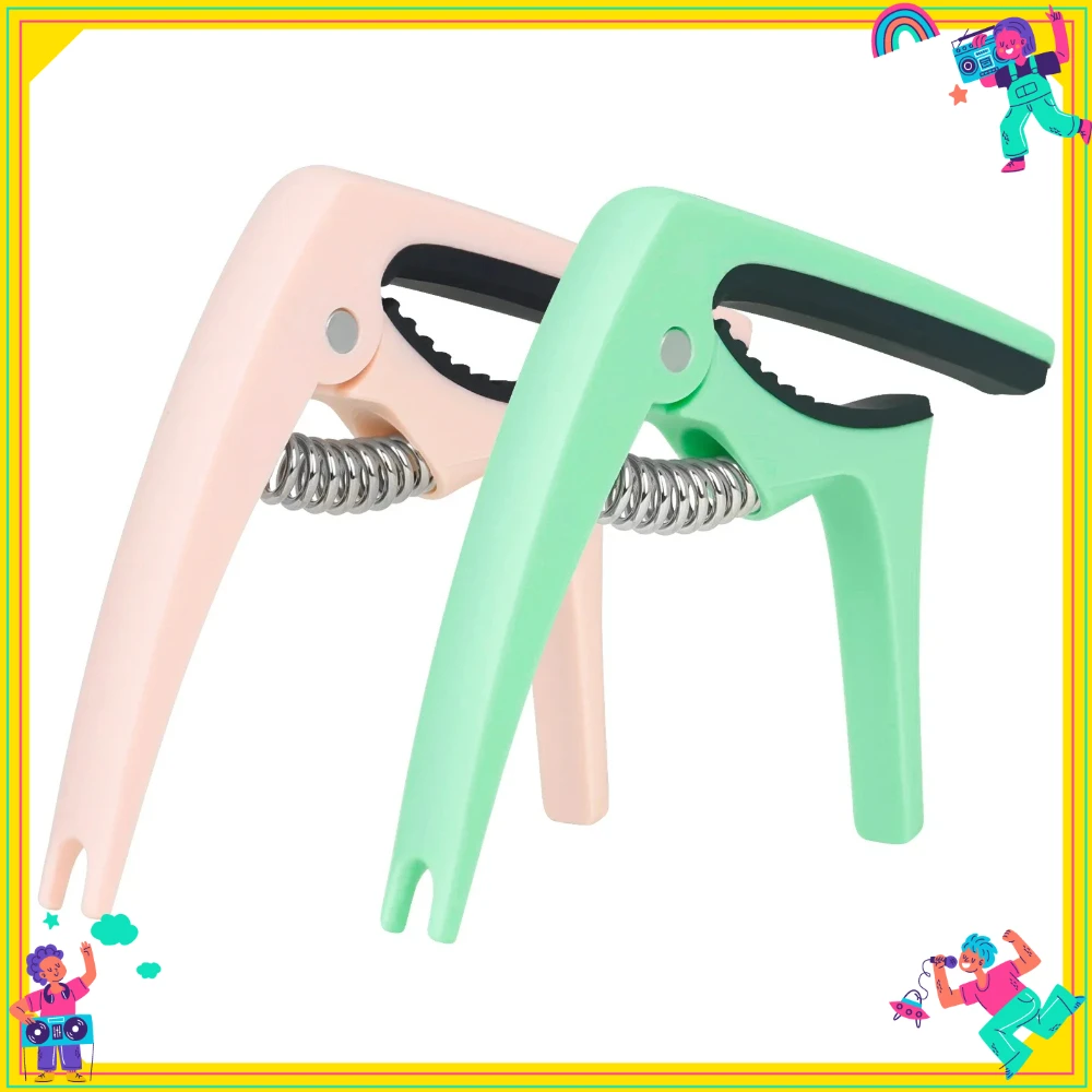 Capotasto per chitarra in silicone antiscivolo universale per ukulele Capotasto per chitarra in legno Corde per prestazioni Parti di strumenti musicali