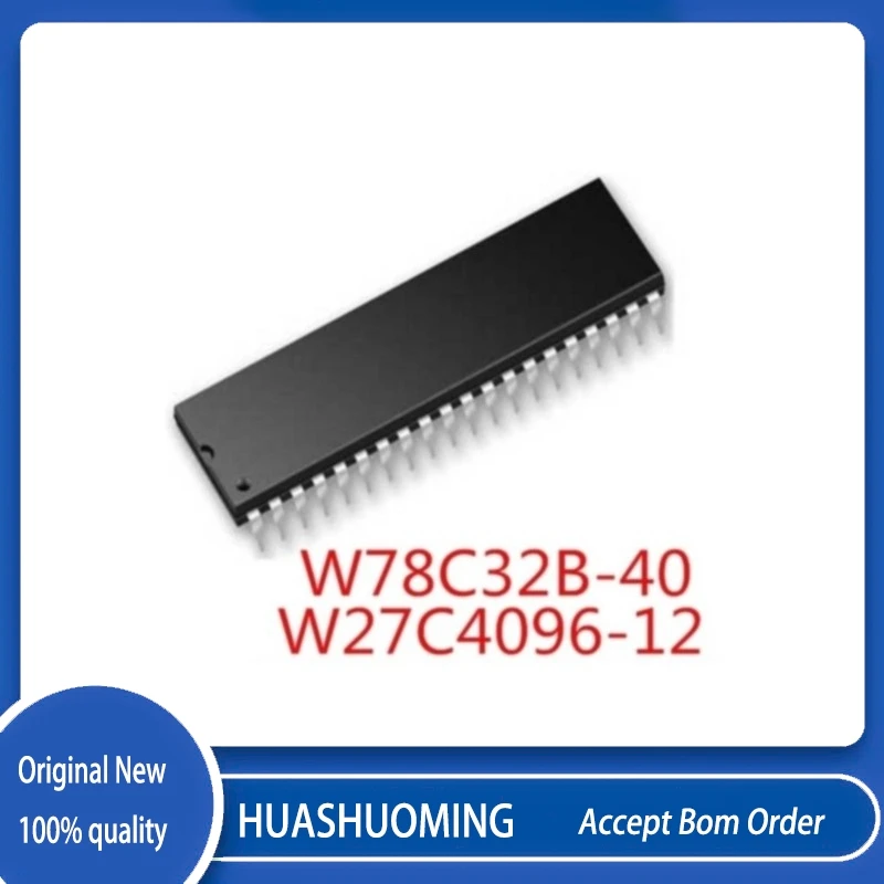 10Pcs/Lot  W78C32B-40 W78C32B    W27C4096-12 W27C4096      DIP-40