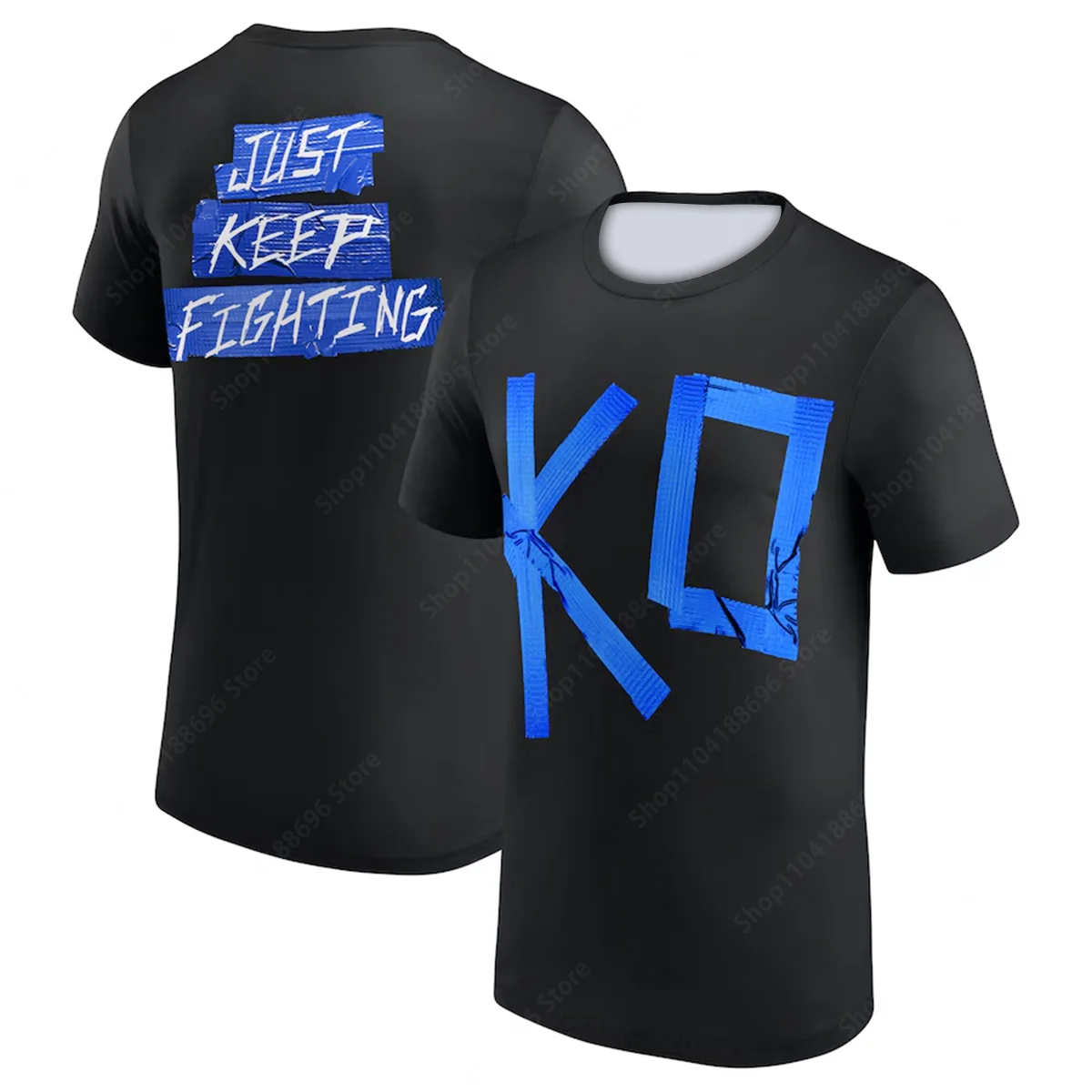 Kevin Owens KO-Mania ECW Logo T-Shirt for Men Black WWE Wrestler Top Women Shirt Fashion Motion