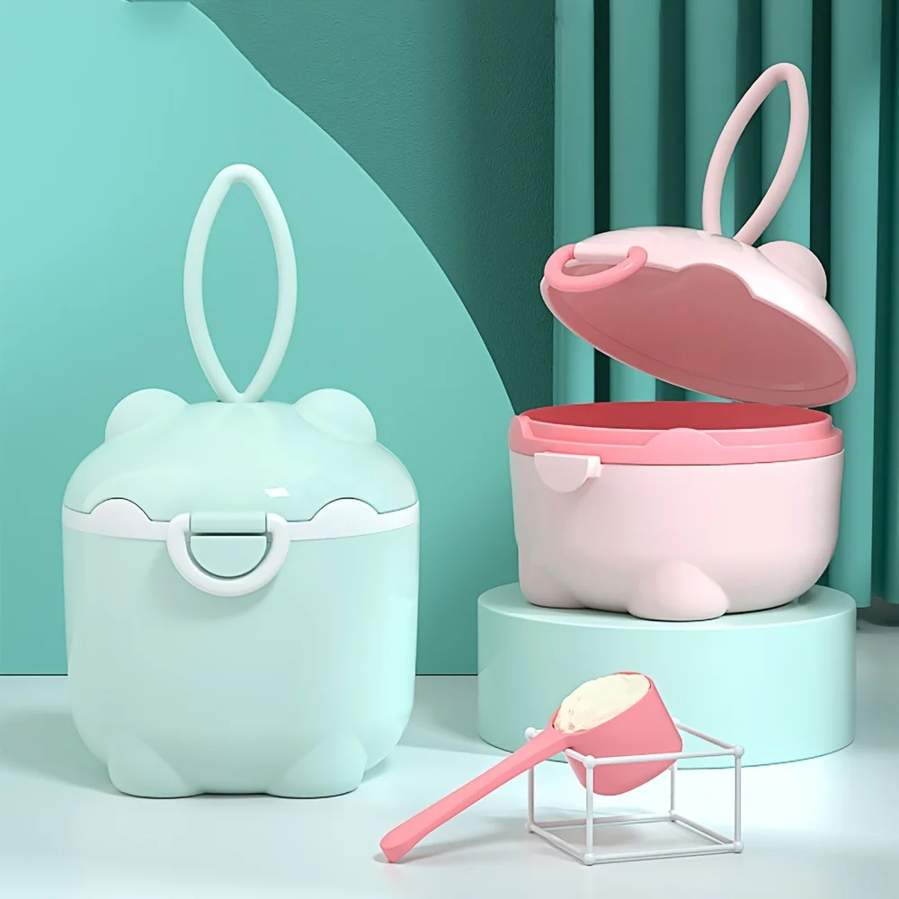 1pc Portable Four-Layer Milk Powder Box, Milk Powder Container, Food Storage Snack Rotating Box