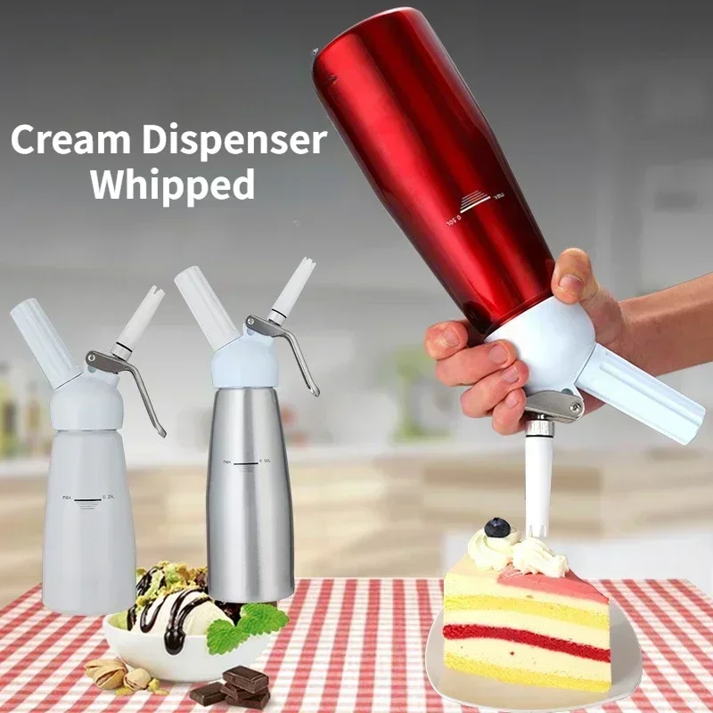 

250/500ml Cream Dispenser Whipped Whipper Artisan Cream Whipper with Decorating Nozzles Made of Aluminum