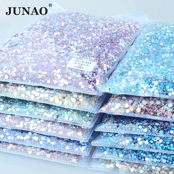 JUNAO SS3-SS30 cristallo trasparente Flatback vetro Strass Non Hotfix Strass Appliques Nail Art pietre decorazione per artigianato fai da te