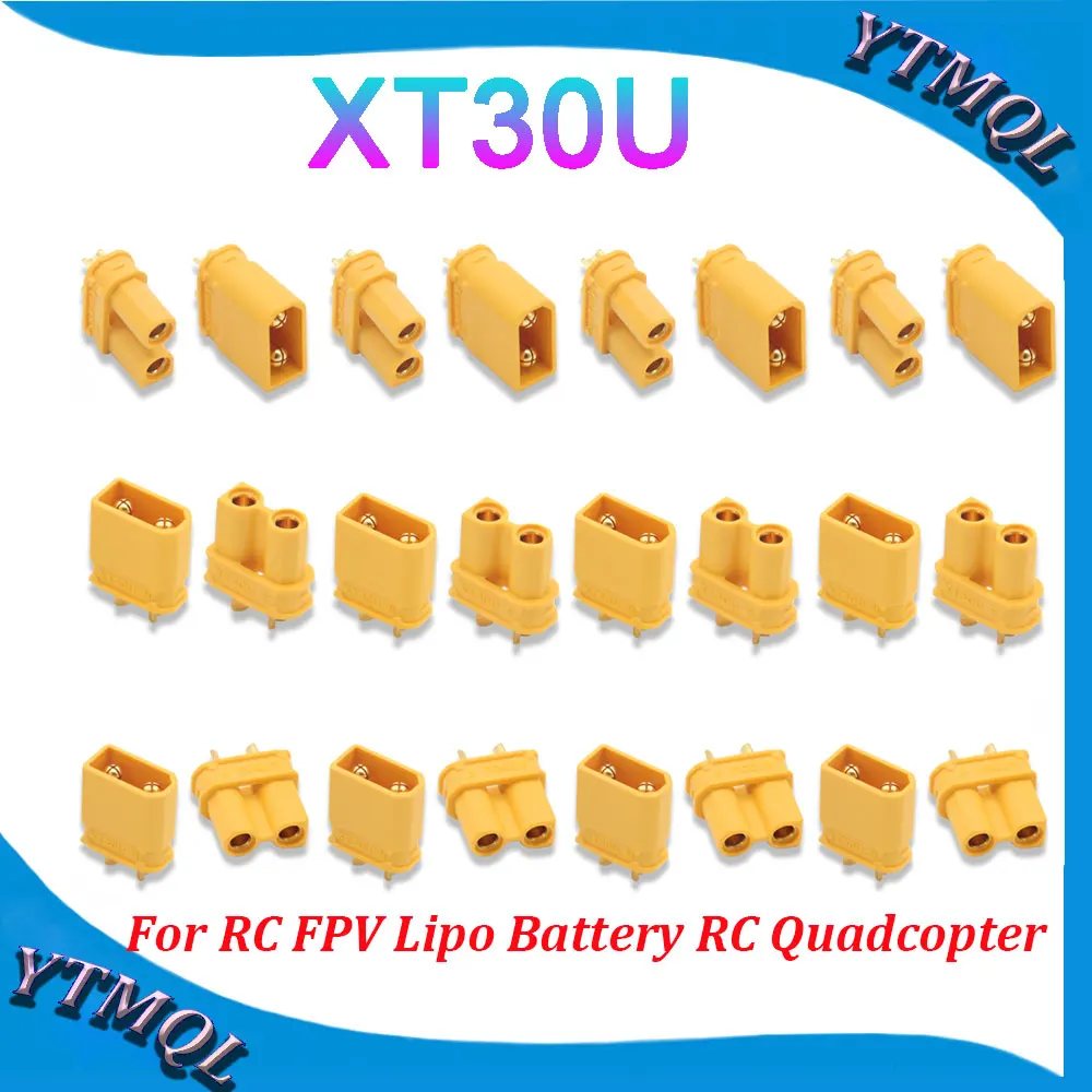 10-100Pcs  XT30U Male Female Bullet Connector Plug the Upgrade For RC FPV Lipo Battery RC Quadcopter