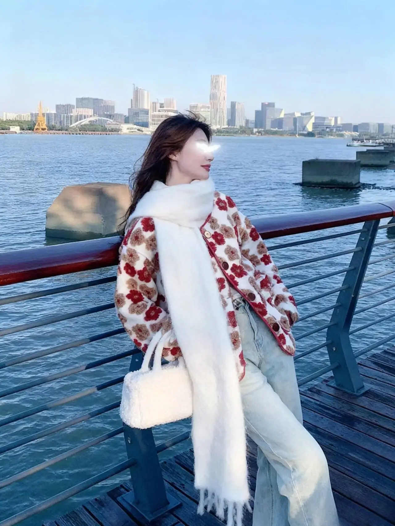 

Sweaters Jumpers Cardigans Womens Femme Oversize Mohair Fuzzy Fabric Covered Detail Loose Fit Party Event Girly Sweet Soft Cozy