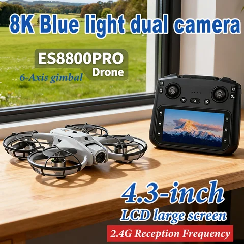 New ES800 Drone 8K Professional HD Cameras Optical Flow Obstacle Built-In Propeller Guard GPS Brushless Motor Aerial Quadcopters