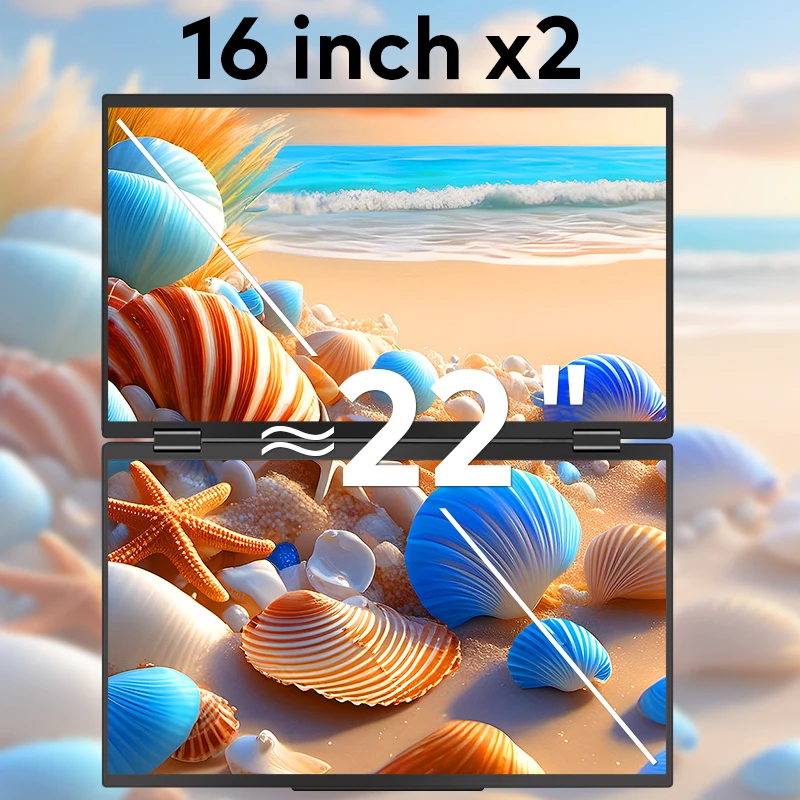 

Ultra Thin 16 Inch 2560x1600 IPS Resolution LED Backlight to Improve Working Efficiency Portable Foldable Dual Monitor