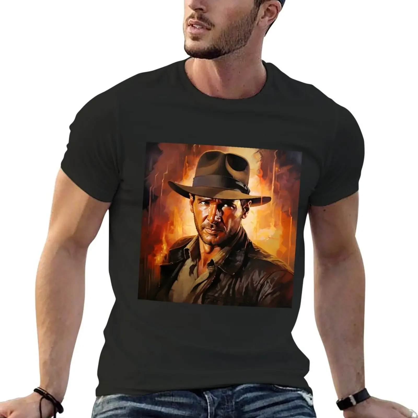 

Indiana Jones Artwork T-Shirt for a boy designer shirts mens t shirts