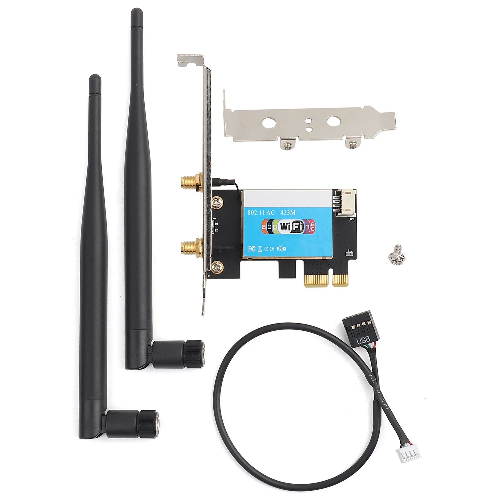 

Сетевая карта PCIE 433 Мбит/с, двухдиапазонная 2,4 г 5G для Bluetooth 4.0, сетевая карта Bluetooth для настольного компьютера, сетевая карта Bluetooth