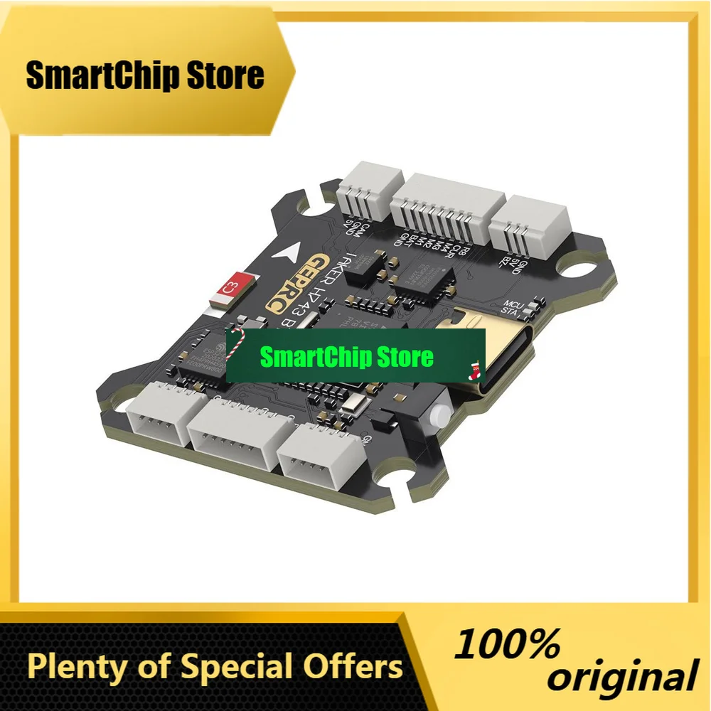 SmCpGEPRC TAKER H743 BT Dual Gyro 3-6S Flight Controller With 5V 12V BEC Output For RC FPV Racing Drone