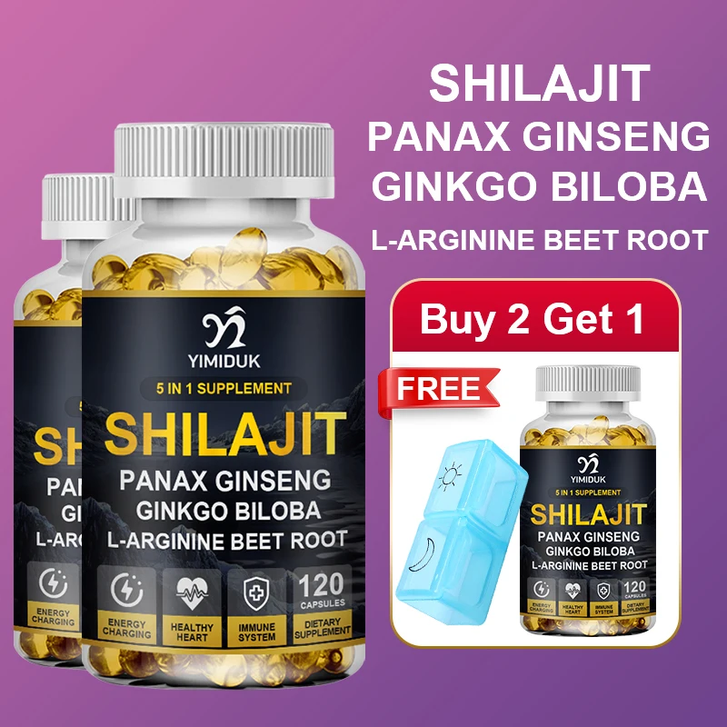 

YIMIDUK Advanced Shilajit Supplement, Supports Energy, Mental Focus, Immune System, Heart Health & Sustained Vitality for Adults