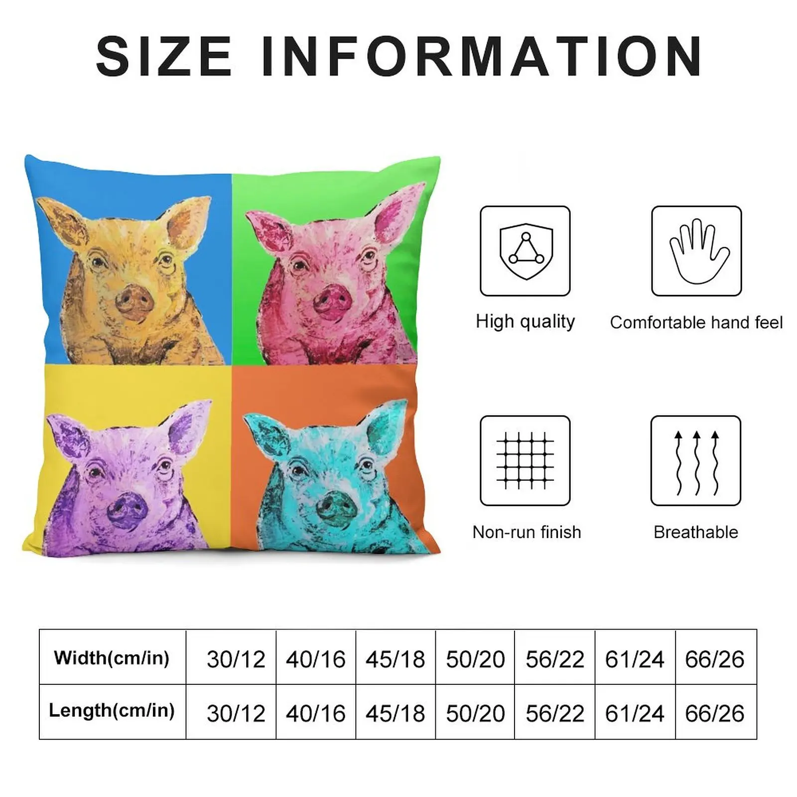 Pig pop art Throw Pillow Decorative Cushions For Living Room Luxury Cushion Cover pillow