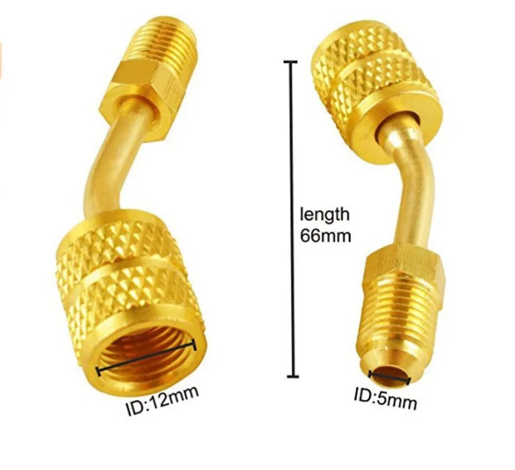

Переходная головка для хладагента R410, адаптер R410 от 1/4 до 5/16, фторированное соединение, полностью медный переходник