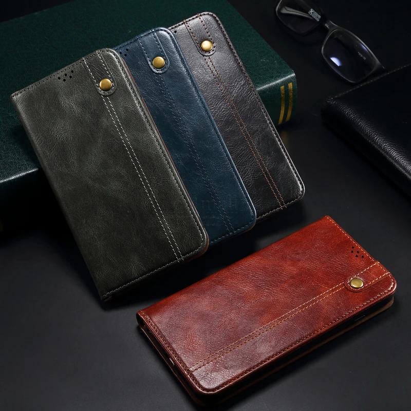 Vintage Leather Flip Cover For Xiaomi Poco X4 Pro 5G Wallet Case Card Stand Magnet Book Cover Luxury Casual Phone Fundas
