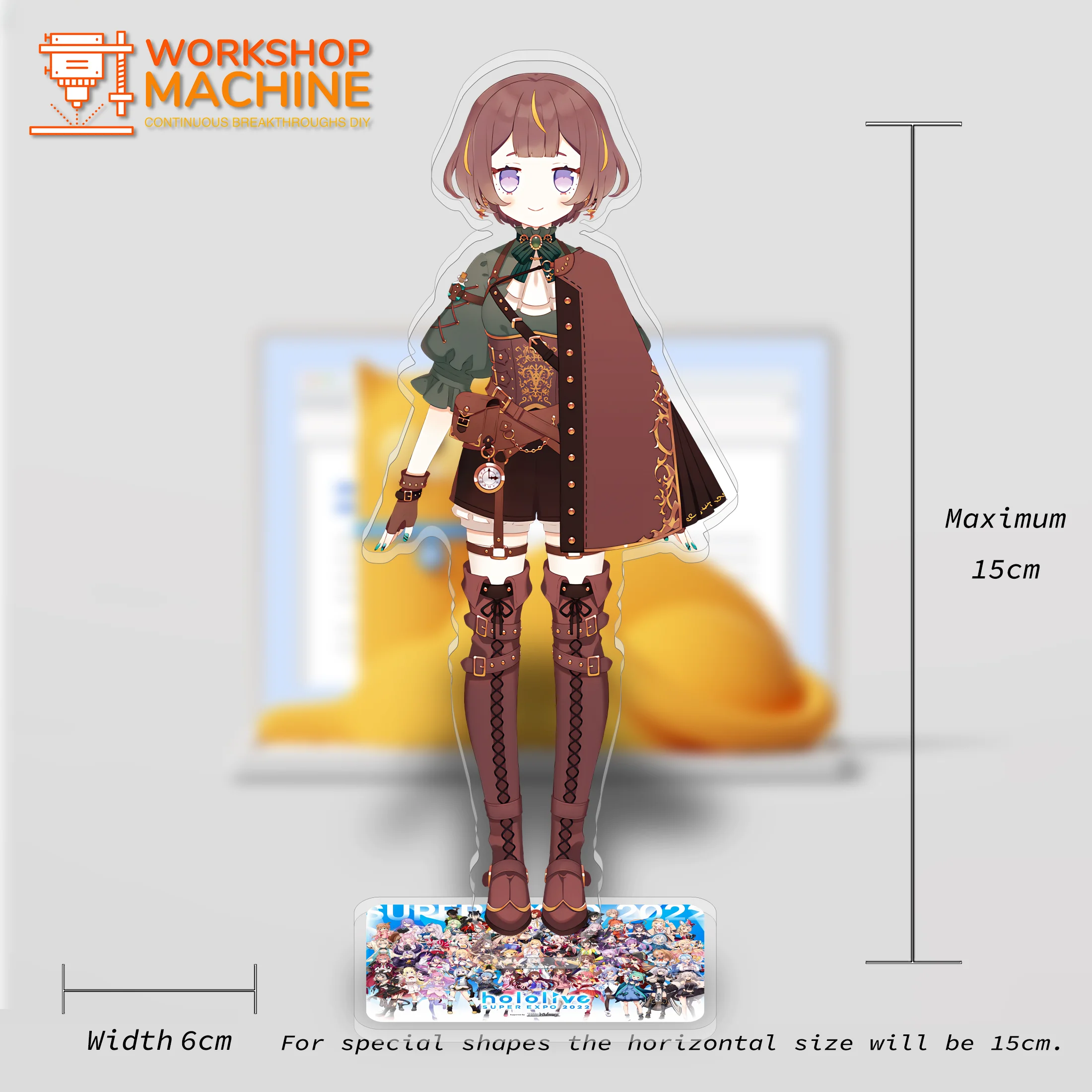 Hololive P3 Anime Characters Acrylic Display Stand Model Office Desktop Decoration Ornaments Gift Couple Props Chassis Ornaments