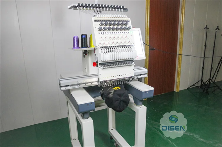 Profesional Advanced Pro Sew Name 15pin Hat Embroidery Machine 1 Head 6 Needles Character  to Make Scalloped Edges