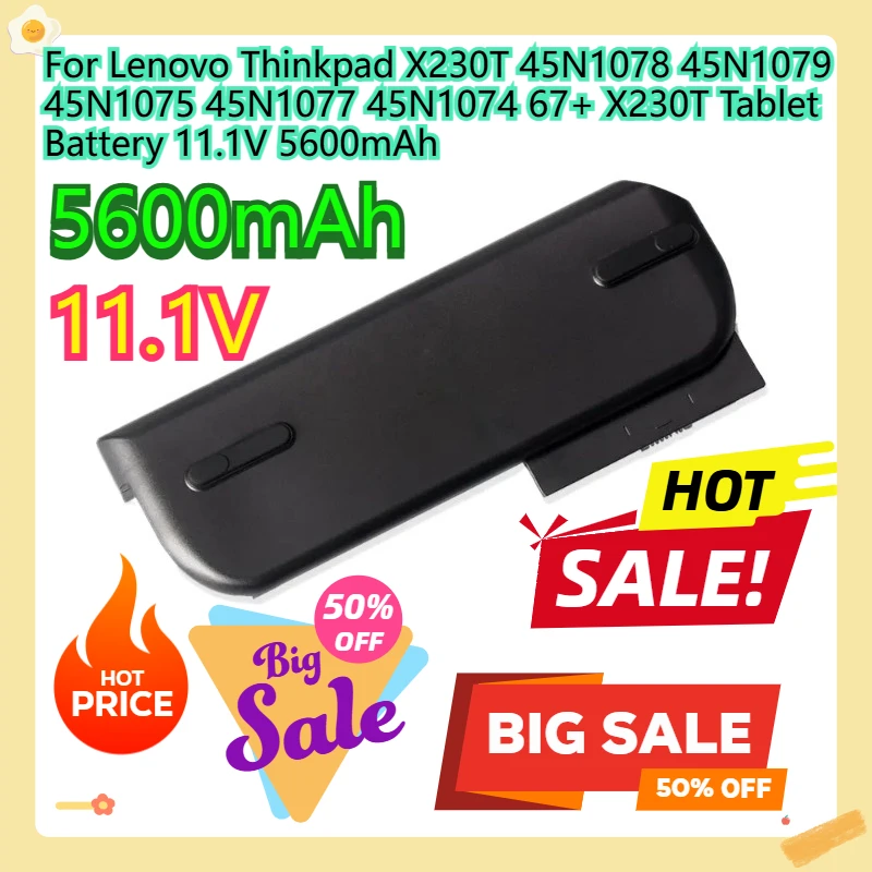

For Lenovo Thinkpad X230T 45N1078 45N1079 45N1075 45N1077 45N1074 67+ X230T Tablet Battery 11.1V 5600mAh