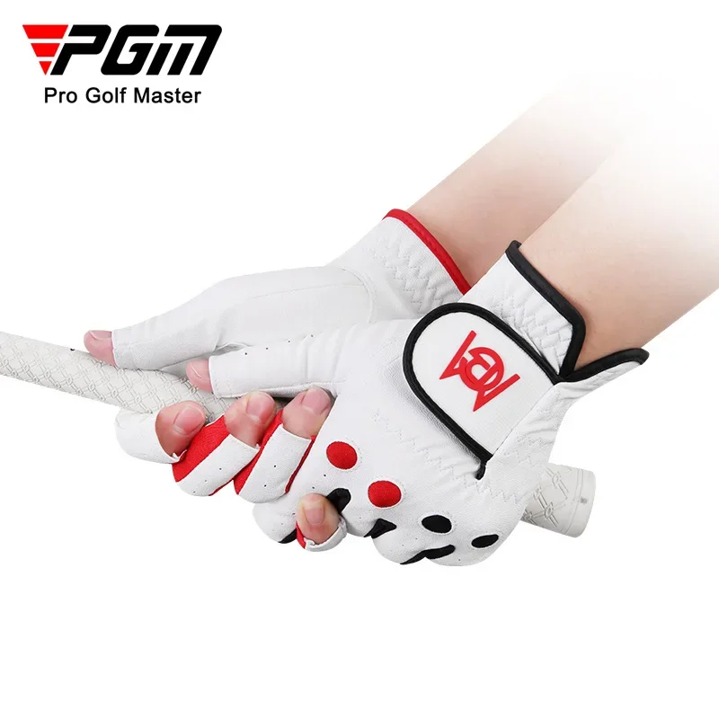 

PGM New Golf Gloves Women Colorblock Fingerless Breathable Gloves