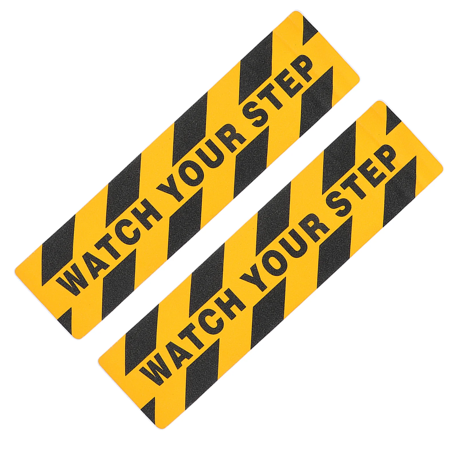 

2 Pcs Warning Sticker Watch Your Step Label Stickers Safety Non-slip Stair Tape Slippery Floor Sign Wet Decals