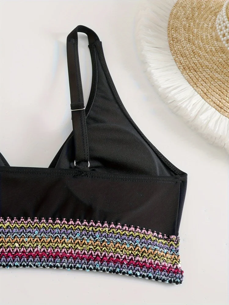 Bikini donna costume da bagno 2025 nuovo bikini solido fionda set costumi da bagno sexy a vita alta estate 2 pezzi set costume da bagno beachwear femminile