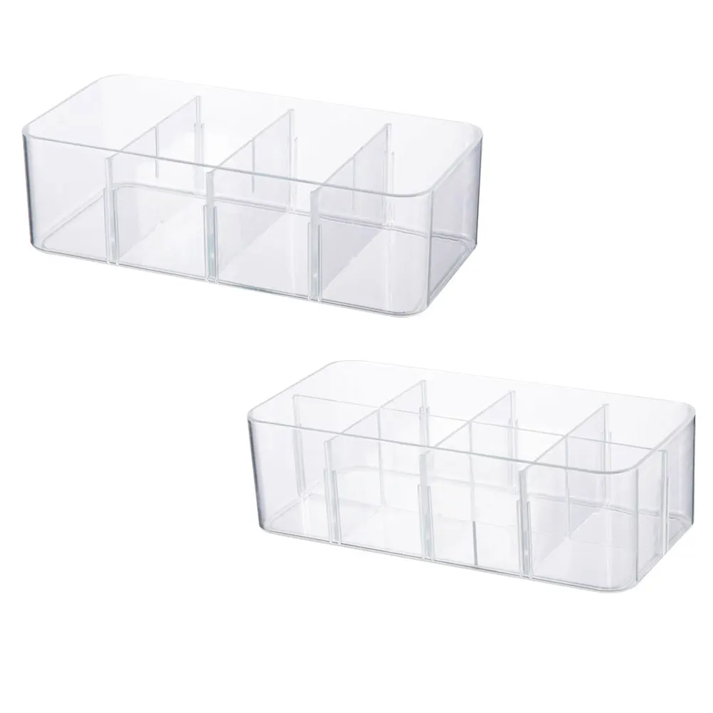 

2pcs Underwear Socks Bra Storage Box Organizer Tray Container Holder Basket Drawer Premium Material Tidy Home Space Saving