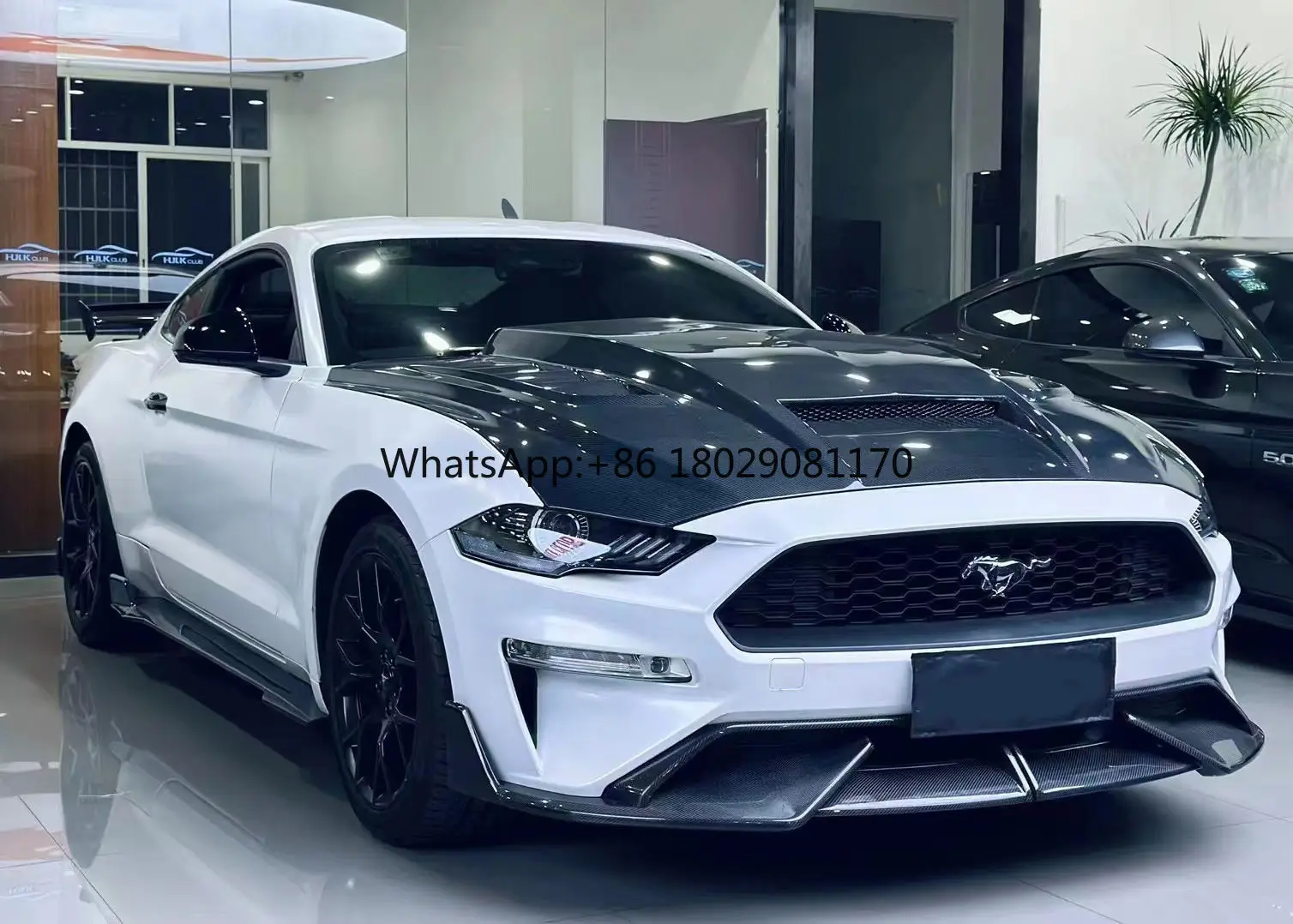 TF kap mesin Depan serat karbon bergaya untuk Ford Mustang S550.2 EcoBoost Mach1 GT 2018 2019 2020 2021 2022 2023