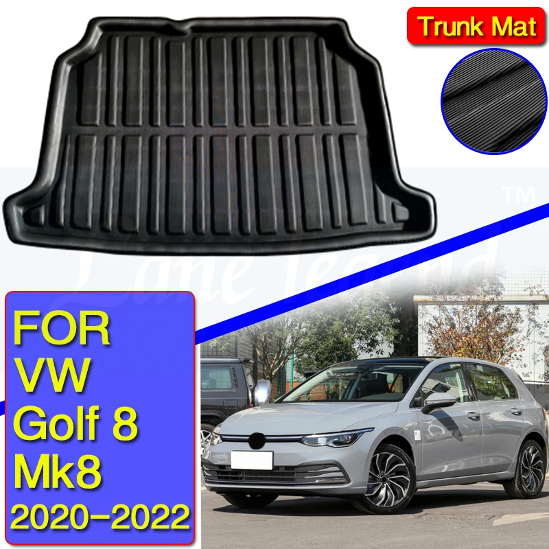 

Для VW Volkswagen Golf 8 MK8 хэтчбек 2020 2021 2022 Автомобильный задний багажник Грузовой коврик поднос подкладка для багажника напольный ковер протектор коврик