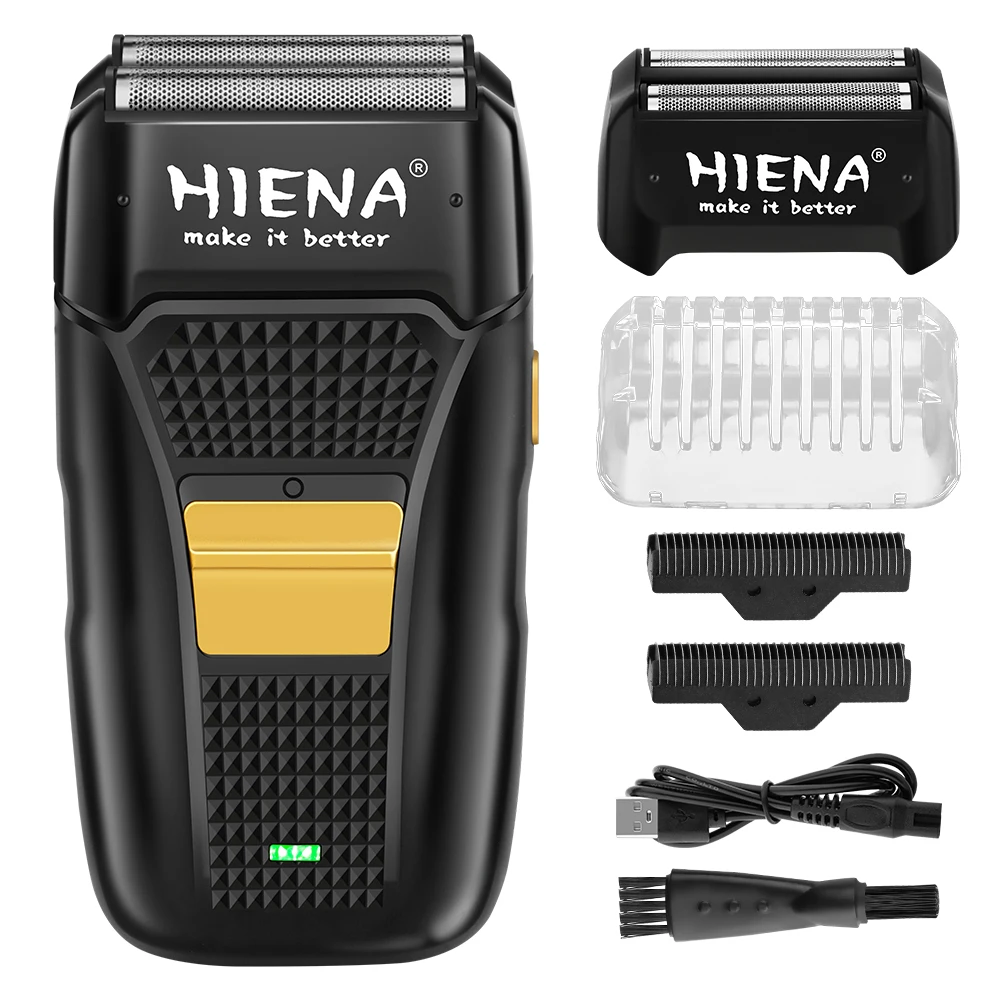 

HIENA Men's Electric Foil Shaver, Rechargeable Cordless Razor, Portable Beard Trimmer with Replacement Head, Wet & Dry Use
