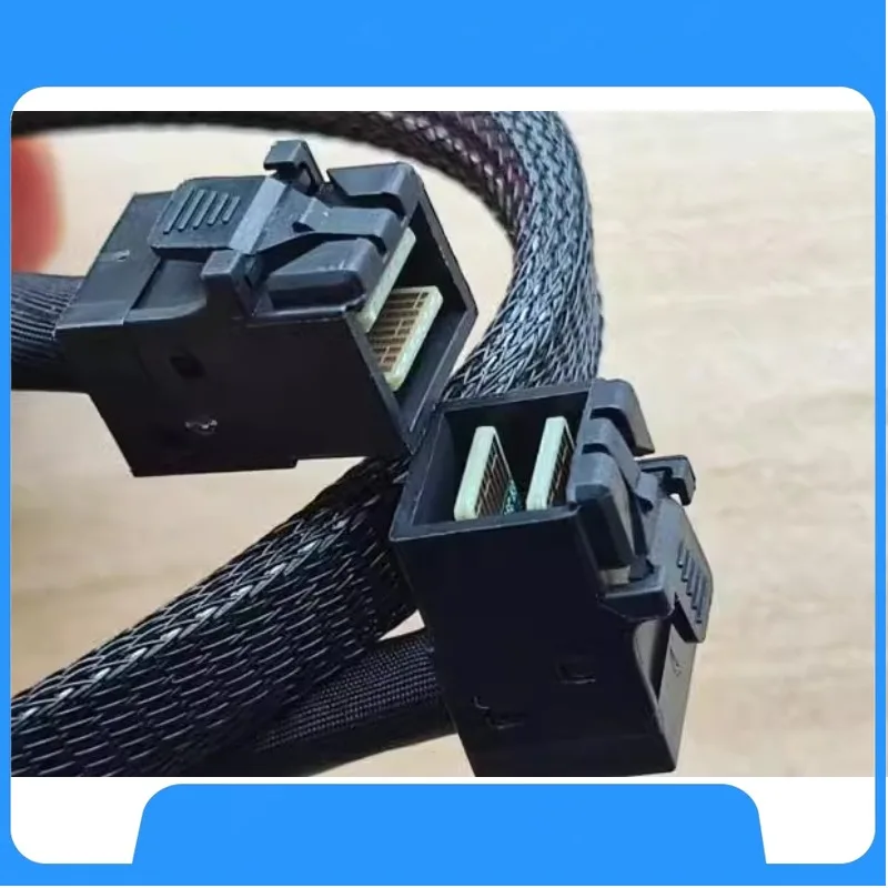 Original 12 GB Mini SAS HD SFF-8643 Array-Karten-Datenkabel, gerader Kopf zum Biegen