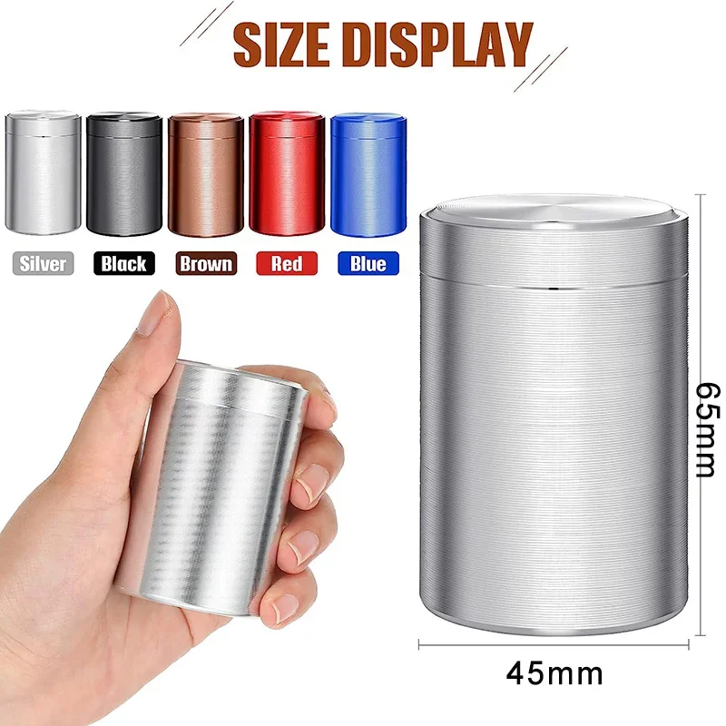 1Pc Aluminum Storage Jar Portable Seal Tea Canisters Mini Tea Storage Containers Tea Coffee Tin For Candy Chocolate Sugar Spices