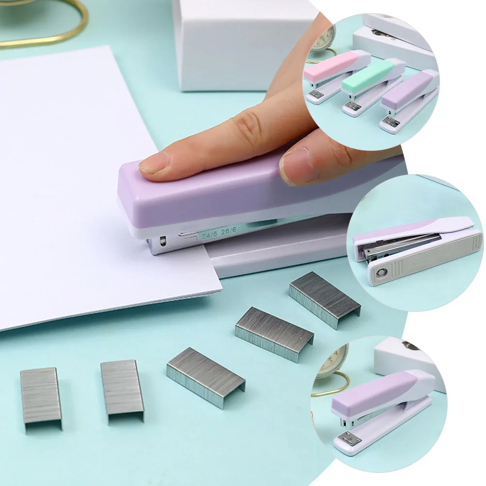 

Large Capacity Labor Saving Long H Double Color Mint Green Stapler for Office Home School Construction