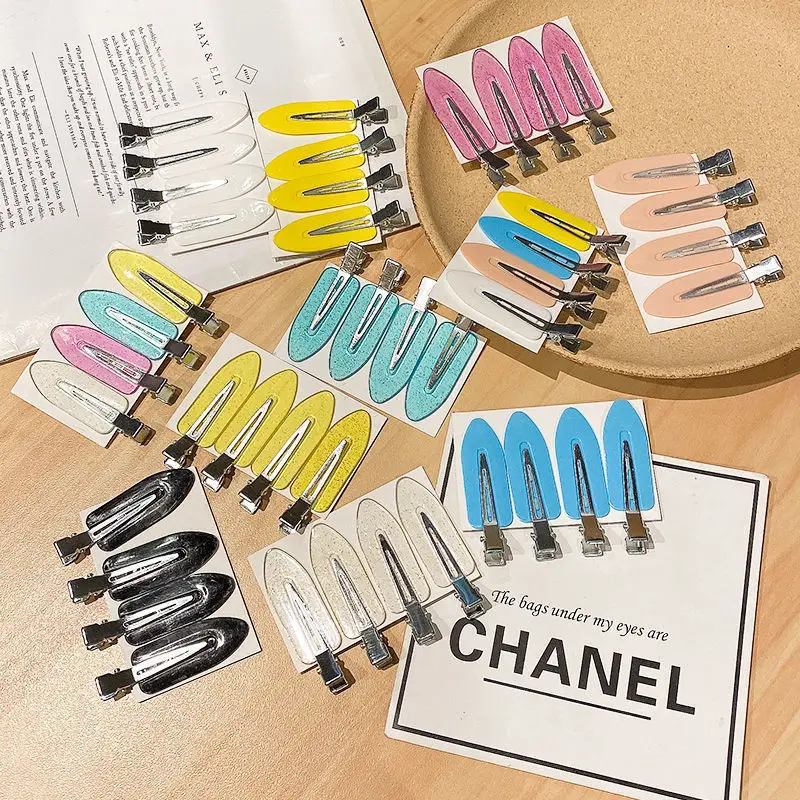 10pcs/Set Seamless Hair Clips for Women Girls No Bend Side Bangs Barrette Makeup Washing Face Styling Hairpins Accessory Set