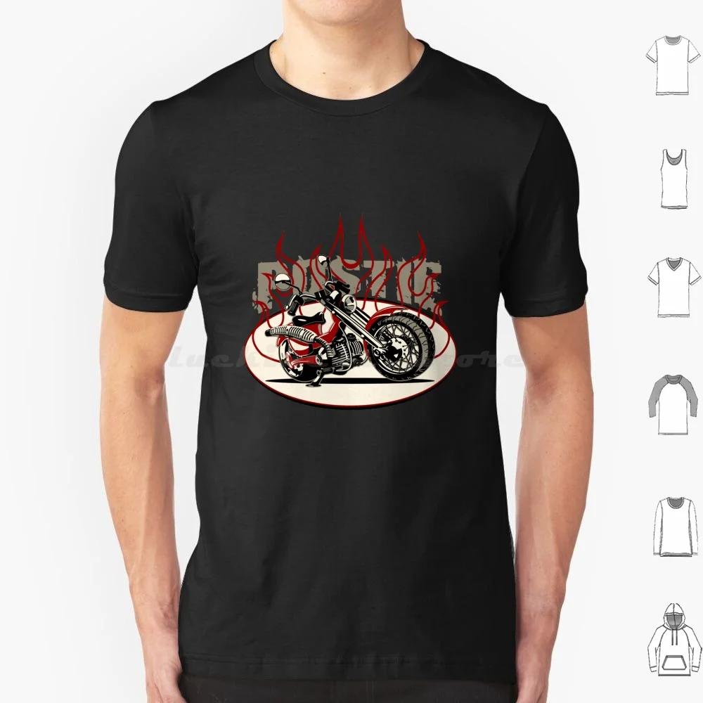 Cartoon Motorbike Postie T Shirt Cotton Men Women DIY Print Cartoon Motorbike Postie