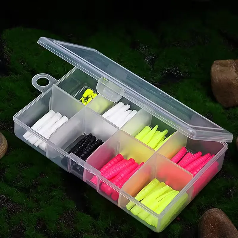WEIHE 81-teiliges Set Weiche Angelköder Mini-Weichköder Zinklegierung Jig-Haken-Kombination Angelausrüstung