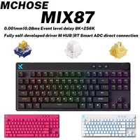 MCHOSE MIX87 teclado con interruptor magnético teclado para juegos con cable 8K + 256K Esport 0,08 ms baja latencia e-sports accesorios personalizados para jugadores