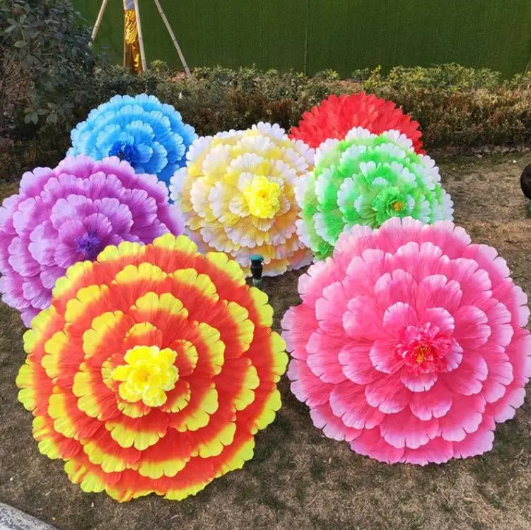 70cm Retro Chinese Peony Flower Umbrella Props Dance Performance Props Wedding Decoration Photograph Fancy Dress Umbrella SN4116