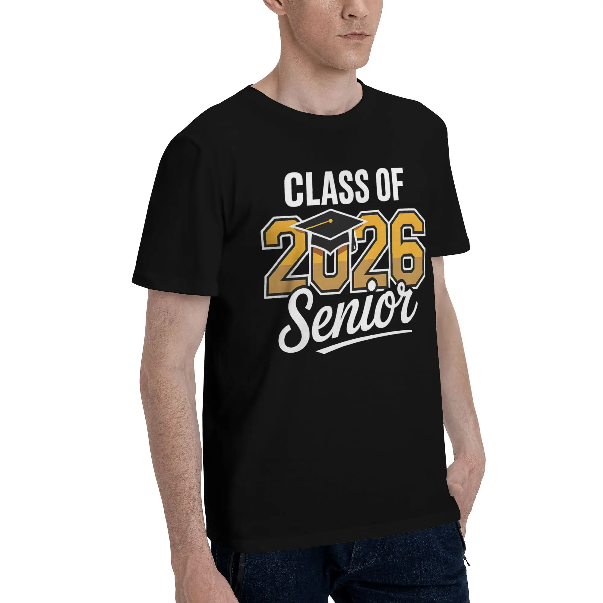 Class of 2026 Seniors Graduation Printed T Shirt for Men Women  100% Cotton  Tee Shirt Clothing