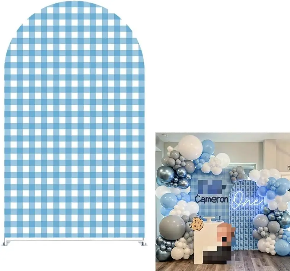 ربطة العنق الزرقاء مخصصة على الوجهين الخلفيات الصبي القوس بوس حفلة عيد ميلاد كعكة الجدول خلفية زينة استحمام الطفل غطاء قوس الدعائم