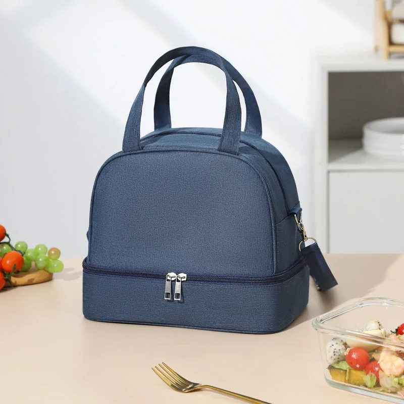 Large-capacity Hand-held with Shoulder Strap Insulated Bag Lunch Box Bag Student Thickened Waterproof Lunch Bag Insulated Case